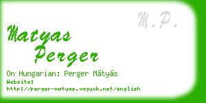matyas perger business card